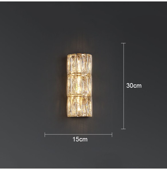 Postmodern Living Room Led Crystal Wall Lamp Luxury Creative Staircase Aisle Wall Decoration Bedroom Bedside Indoor Lighting