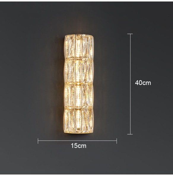 Postmodern Living Room Led Crystal Wall Lamp Luxury Creative Staircase Aisle Wall Decoration Bedroom Bedside Indoor Lighting