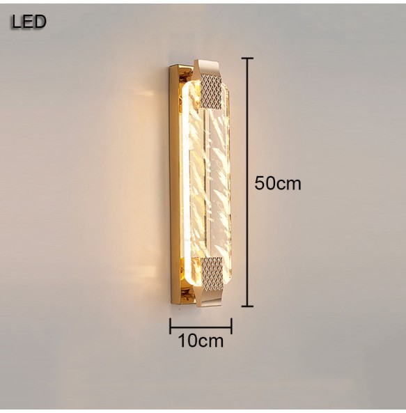 Modern Luxury Fog Crystal Wall Lamp Nordic Hotel Villa Background Living Room Corridor Bedroom Bedside Decor Led Lighting