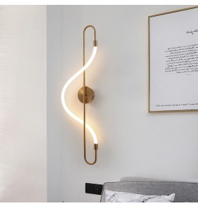 Minimalist Restaurant Lamp Tube Winding Line Wall Lamp Dining Table Musical Note Art Designer Creates Personalized Led Lighting