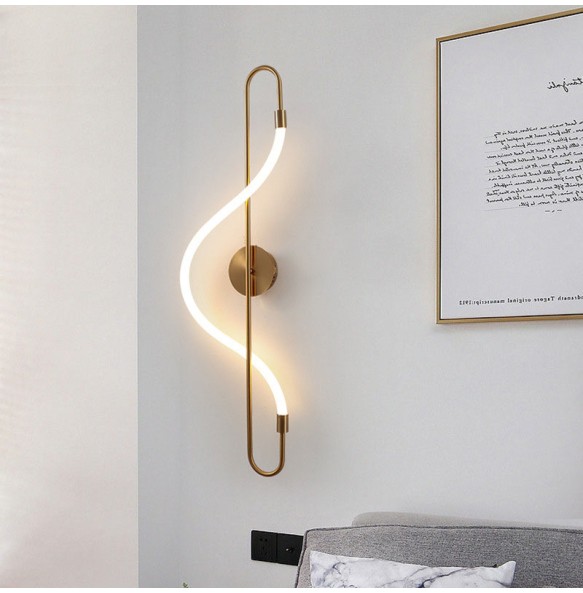 Minimalist Restaurant Lamp Tube Winding Line Wall Lamp Dining Table Musical Note Art Designer Creates Personalized Led Lighting