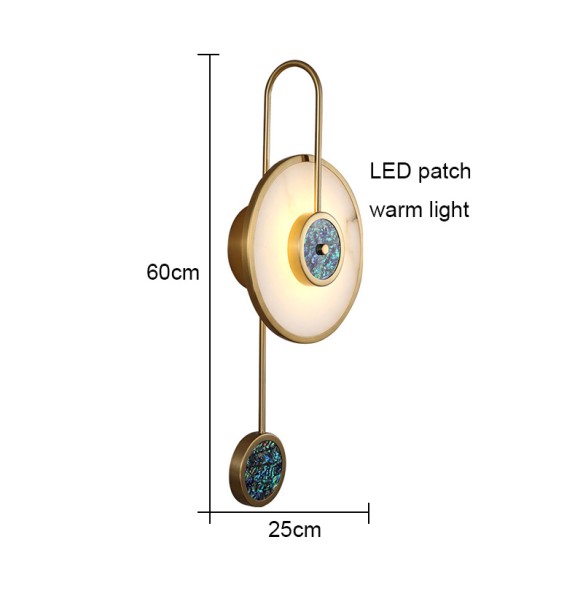 Luxury Shell Glass Rod Wall Lamp Modern Light Living Room Decoration Bedroom Study Led Indoor Lighting For Home Decor