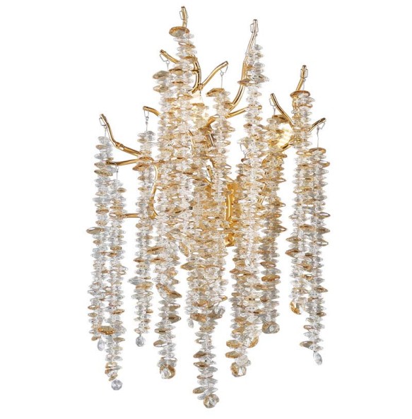 Postmodern Light Luxury Creative Crystal Branch Wall Lamp Bedroom Living Room Background Decorative Led Lighting