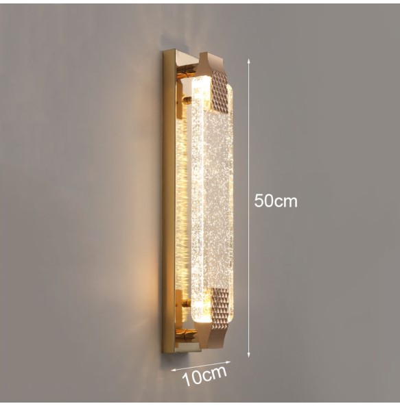 Modern Gold Luxury Rectangular Bubble Wall Lamp Bedroom Bedsides Living Room Tv Background Decoration Indoor Light Fixtures