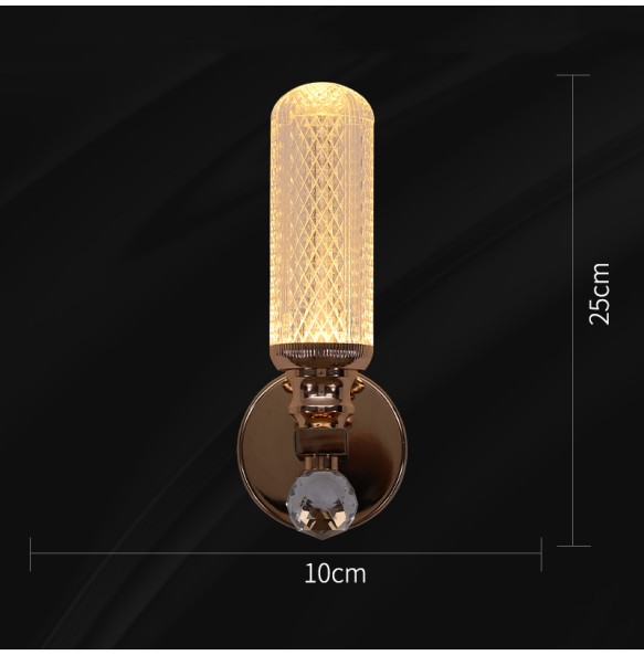 Modern Gold Luxury Minimalist Wall Lamp LED Light For Living Room  Bedroom Bedside Background Corridor Aisle Indoor Fixtures