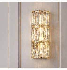 Postmodern Living Room Led Crystal Wall Lamp Luxury Creative Staircase Aisle Wall Decoration Bedroom Bedside Indoor Lighting