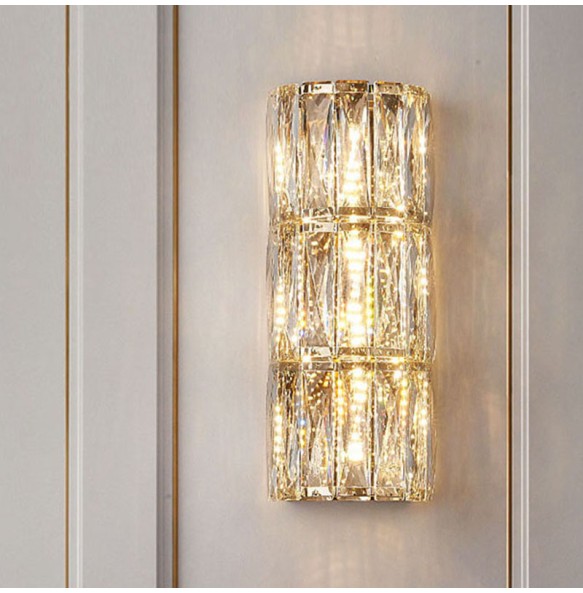 Postmodern Living Room Led Crystal Wall Lamp Luxury Creative Staircase Aisle Wall Decoration Bedroom Bedside Indoor Lighting