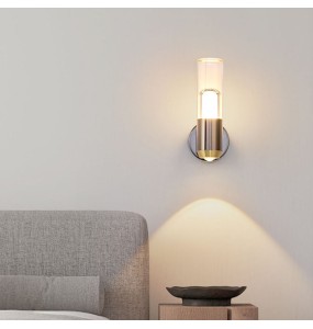 Modern Minimalist High-End Rotatable Bedroom Bedside Transparent Wall Lamp Atmosphere Small Hill Living Room Led Lighting