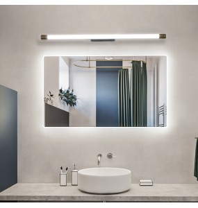 Simple Modern Nordic Black Gold Long Wall Lamp Strip Mirror Front LED Bathroom Lighting Indoor Fixtures