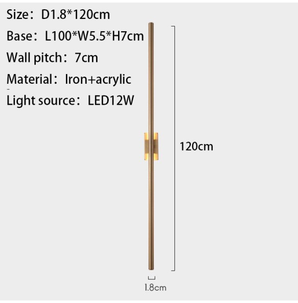 Minimalist Long Line Wall Lamp Simple Modern Bedroom Bedside Hotel Corridor Aisle Living Room Led Porch Indoor Lighting For Home