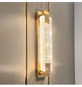 Modern Gold Luxury Rectangular Bubble Wall Lamp Bedroom Bedsides Living Room Tv Background Decoration Indoor Light Fixtures