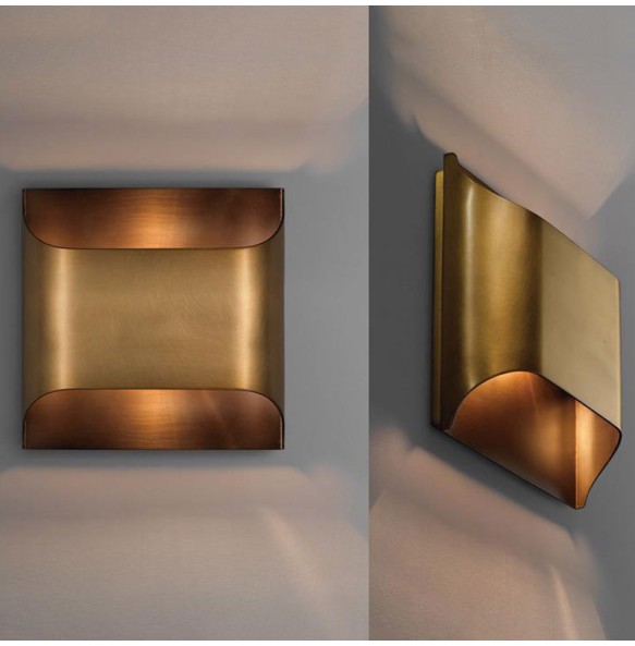 All Copper Wall Lamps Post-Modern Minimalist Model Room, Aisle Lights Stairs Hotel Living Room Bedroom Led  Indoor Lighting Home