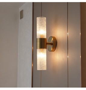 Gold Bedside Crystal LED Wall Lamp Luxury Simple Hotel Corridor Aisle Living Room Background Indoor Lighting For Home