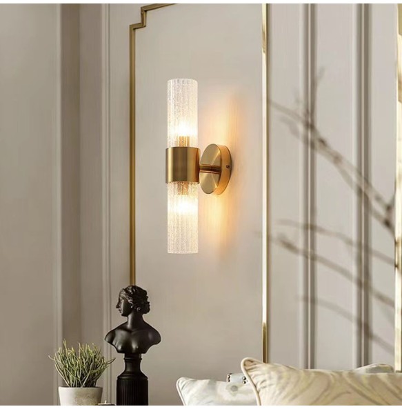 Luxury Simple Bedroom Bedside Crystal Wall Lamp Hotel Homestay Corridor Aisle Living Room Background Indoor Lighting For Home