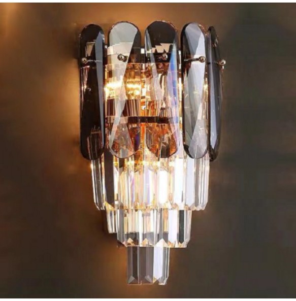 Luxury Modern Crystal Wall Lamp Living Room Minimalist Nordic Tv Background  Staircase Led Bedroom Bedside  Lights