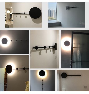 Nordic Minimalist Creative Simple Wall Lamp Modern Bedroom Bedside Entrance Hallway Coat Rack Hook Led Indoor Lighting