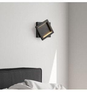 Nordic Modern Minimalist Luxury Square Copper Wall Lamp Bedroom Living Room Background Dector Led Bedside Lighting