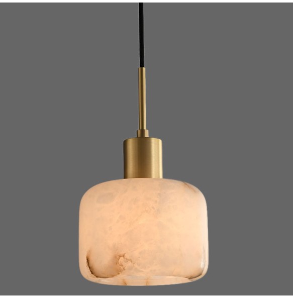 Modern Minimalist Marble Small Chandelier Living Room Decoration Bedroom Study Copper Lamp Led Pendant Lighting For Home