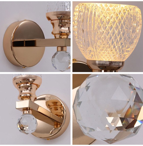 Modern Gold Luxury Minimalist Wall Lamp LED Light For Living Room  Bedroom Bedside Background Corridor Aisle Indoor Fixtures