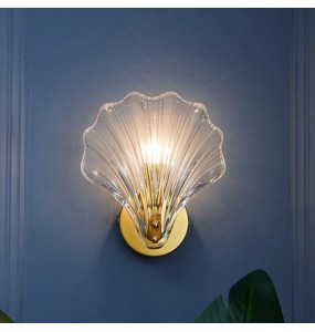 Modern Minimalist Crystal Glass Ginkgo Biloba Wall Lamp Living Room Tv Background Led Indoor Lighting Bedroom Study  Decor