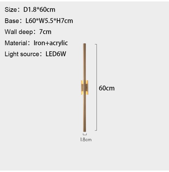 Minimalist Long Line Wall Lamp Simple Modern Bedroom Bedside Hotel Corridor Aisle Living Room Led Porch Indoor Lighting For Home