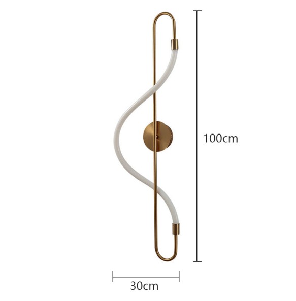 Minimalist Restaurant Lamp Tube Winding Line Wall Lamp Dining Table Musical Note Art Designer Creates Personalized Led Lighting