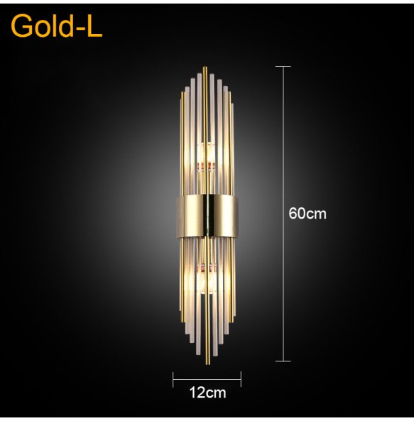 New Style Luxury Crystal Wall Lamp Living Room Bedroom Hotel Bedside Tv Background Decor Creative Led  Indoor Lighting For Home