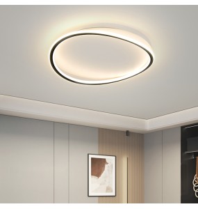 Simple Design Modern Round Wave Ceiling Lamp Household Study Room Living  Dector  Warm Bedroom Led Indoor Lighting For Home