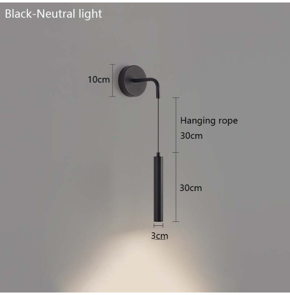 Nordic Minimalist Living Room Background Wall Lamp Spotlight Bedside Modern Bedroom Led Lighting