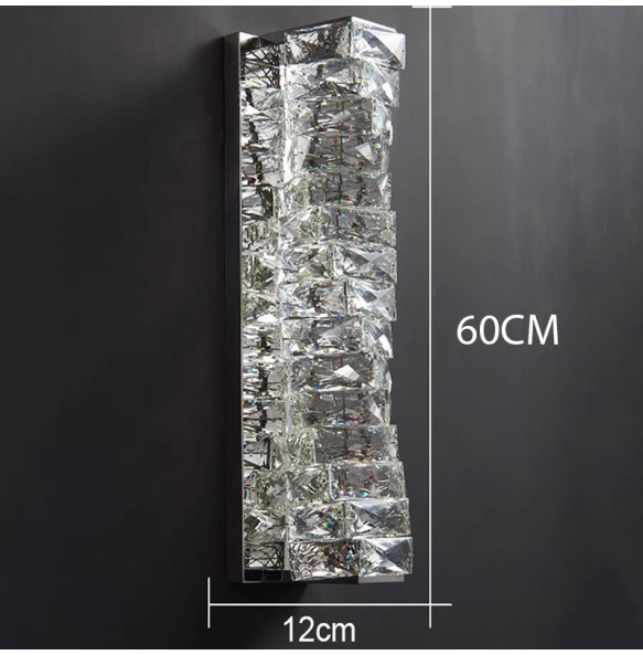 Modern Gold Chrome Luxury Crystal Wall Light Sconce Led Lamp For Living Room Bedroom Tv Background Lights Indoor Home Fixtures