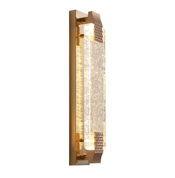 Modern Gold Luxury Rectangular Bubble Wall Lamp Bedroom Bedsides Living Room Tv Background Decoration Indoor Light Fixtures