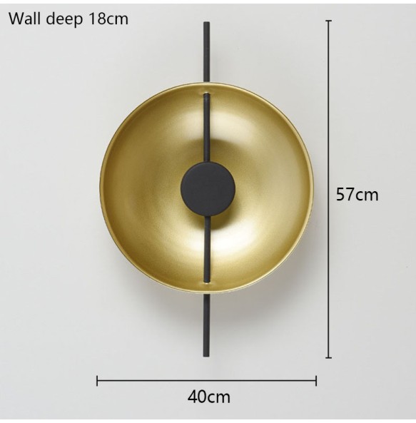 Modern Minimalist Living Room Background Round Wall Lamp Creative Bedroom Bedside Designer Villa Hotel Led Lighting