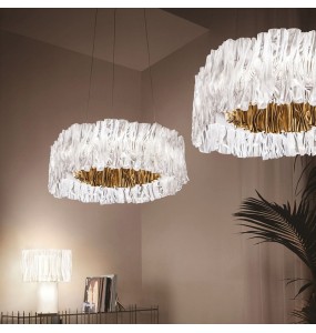 Creative Pleated Living Room Ceiling Chandelier Dining  Bedroom Minimalist Atmospheric Art Hanging Lamp Pendant Light