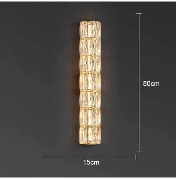 Postmodern Living Room Led Crystal Wall Lamp Luxury Creative Staircase Aisle Wall Decoration Bedroom Bedside Indoor Lighting