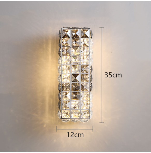 Luxury Mosaic Crystal Wall Lamp Background Wall Living Room Dector Bedroom Creative Aisle Hotel Lobby Villa Led Lighting