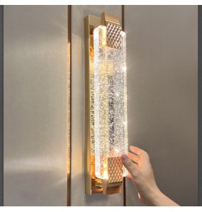 Modern Gold Luxury Rectangular Bubble Wall Lamp Bedroom Bedsides Living Room Tv Background Decoration Indoor Light Fixtures