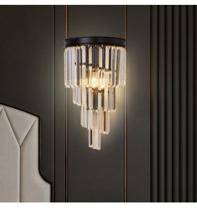 Modern Light Luxury Glass Rod Crystal Wall Lamp Sconce Living Room Bedroom Study Led Indoor Lighting For Home Decor