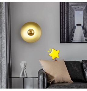 Nordic Postmodern Minimalist Multi-Color Options Lighting Living Room Study Bedroom Bedside Hotel Flying Saucer Wall Lamp