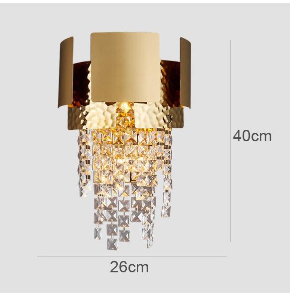 Luxury Modern Crystal Wall Lamp Living Room Minimalist Nordic Tv Background  Staircase Led Bedroom Bedside  Lights