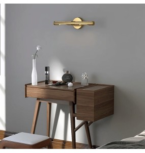 American-Style Copper Mirror Headlight Bedroom Living Room  Cabinet Lighting Postmodern Bathroom Toilet Vanity Wall Lamp