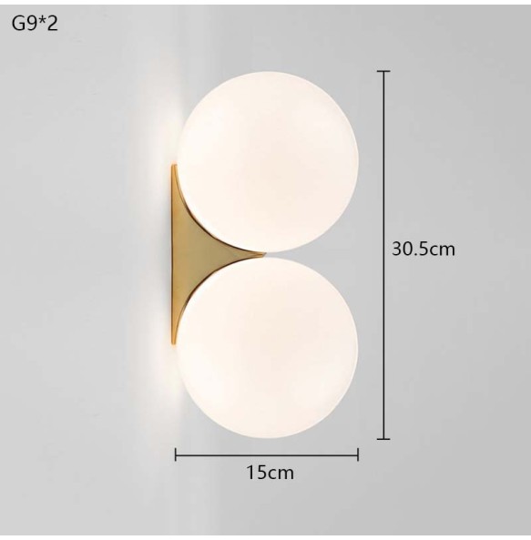 Modern Minimalist Nordic Glass Ball Wall Lamp Living Room Aisle Corridor Bedroom Bedside Light Fixture