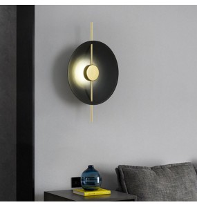 Modern Minimalist Living Room Background Round Wall Lamp Creative Bedroom Bedside Designer Villa Hotel Led Lighting