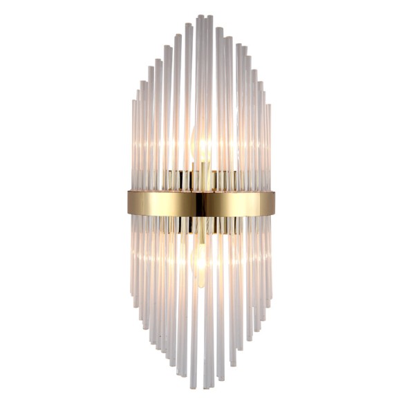 Modern Minimalist Nordic Light Luxury Glass Rod Crystal Wall Lamp Bedroom Study Living Room Led Lighting