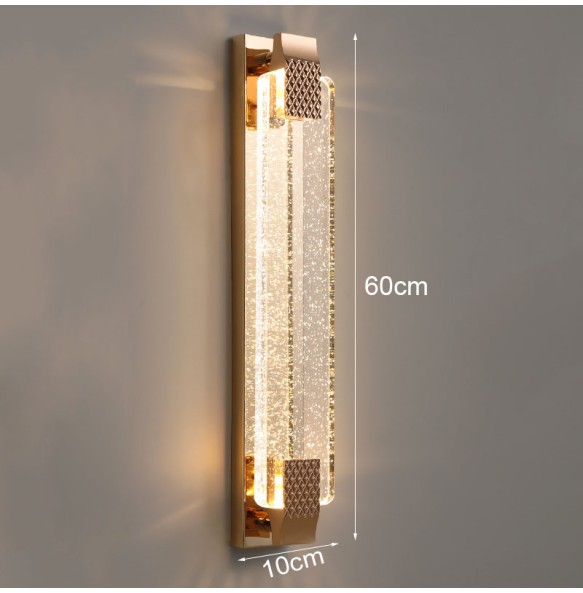 Modern Gold Luxury Rectangular Bubble Wall Lamp Bedroom Bedsides Living Room Tv Background Decoration Indoor Light Fixtures