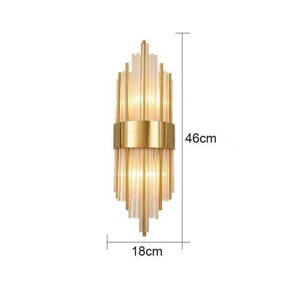 Modern  Crystal Wall Lamp Living Room Decor Bedroom Led Lighting For Home Indoor Lighting Luxury Glass