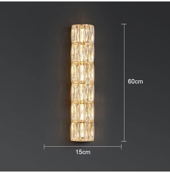 Postmodern Living Room Led Crystal Wall Lamp Luxury Creative Staircase Aisle Wall Decoration Bedroom Bedside Indoor Lighting