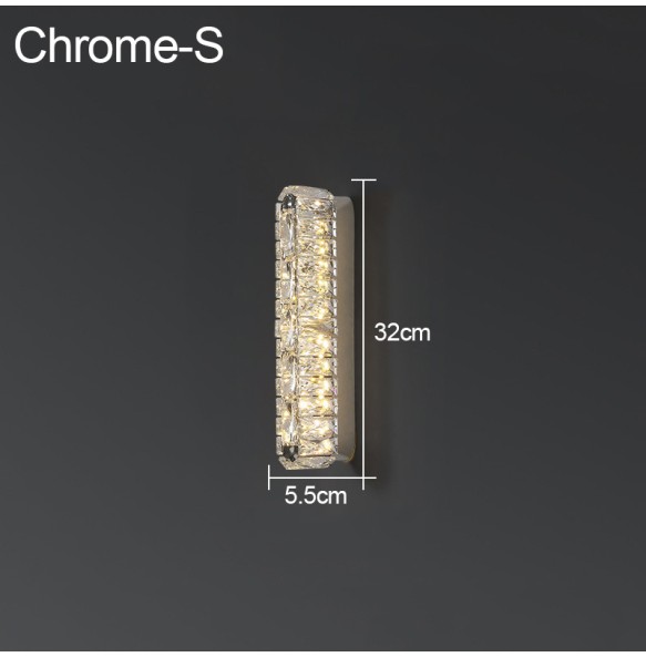 Modern Minimalist Light Luxury Oval Crystal Wall Lamp Living Room Decoration Bedroom Led Indoor Lighting For Home