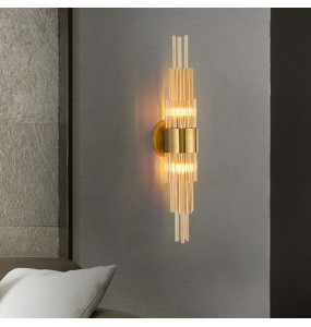 Modern Minimalist Bedroom Led Bedside Lamp Living Room Dining Room Aisle Porch Corridor Background Crystal Wall Lamp