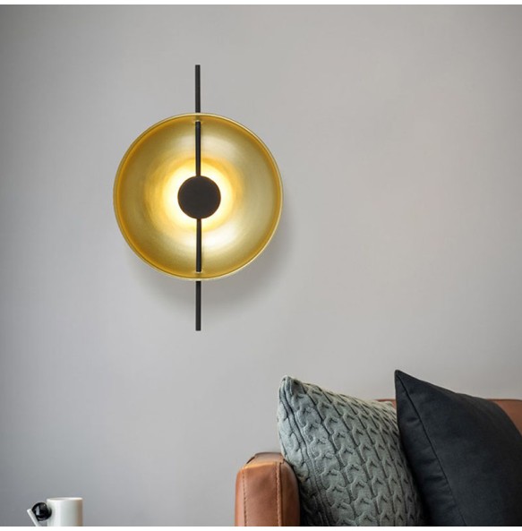 Modern Minimalist Living Room Background Round Wall Lamp Creative Bedroom Bedside Designer Villa Hotel Led Lighting