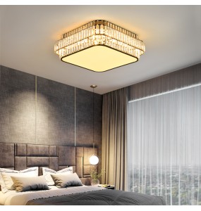 Modern Minimalist Crystal Round Square Led Ceiling Lamp Living Room Decoration Bedroom Study Acrylic Indoor Lighting For Home